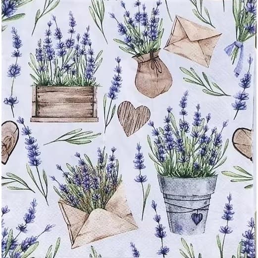 Kit 6, 5 ou 2 folhas Guardanapo para Decoupage. Lavanda, Flores, Guardanapos Toalhas de papel Artesanato Decoupagem