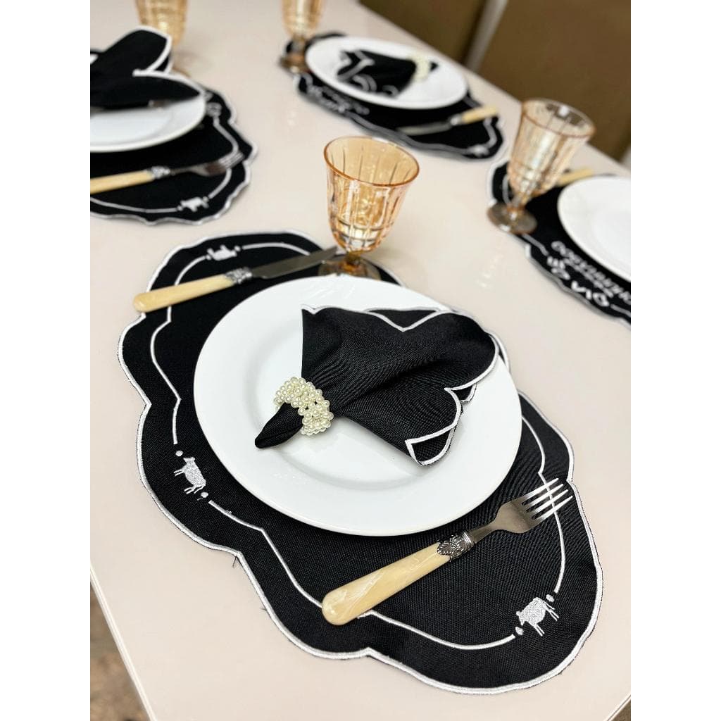 Kit Jogo Americano 16 Peças Mesa Posta Souplats Guardanapo 8 Lugares Supla