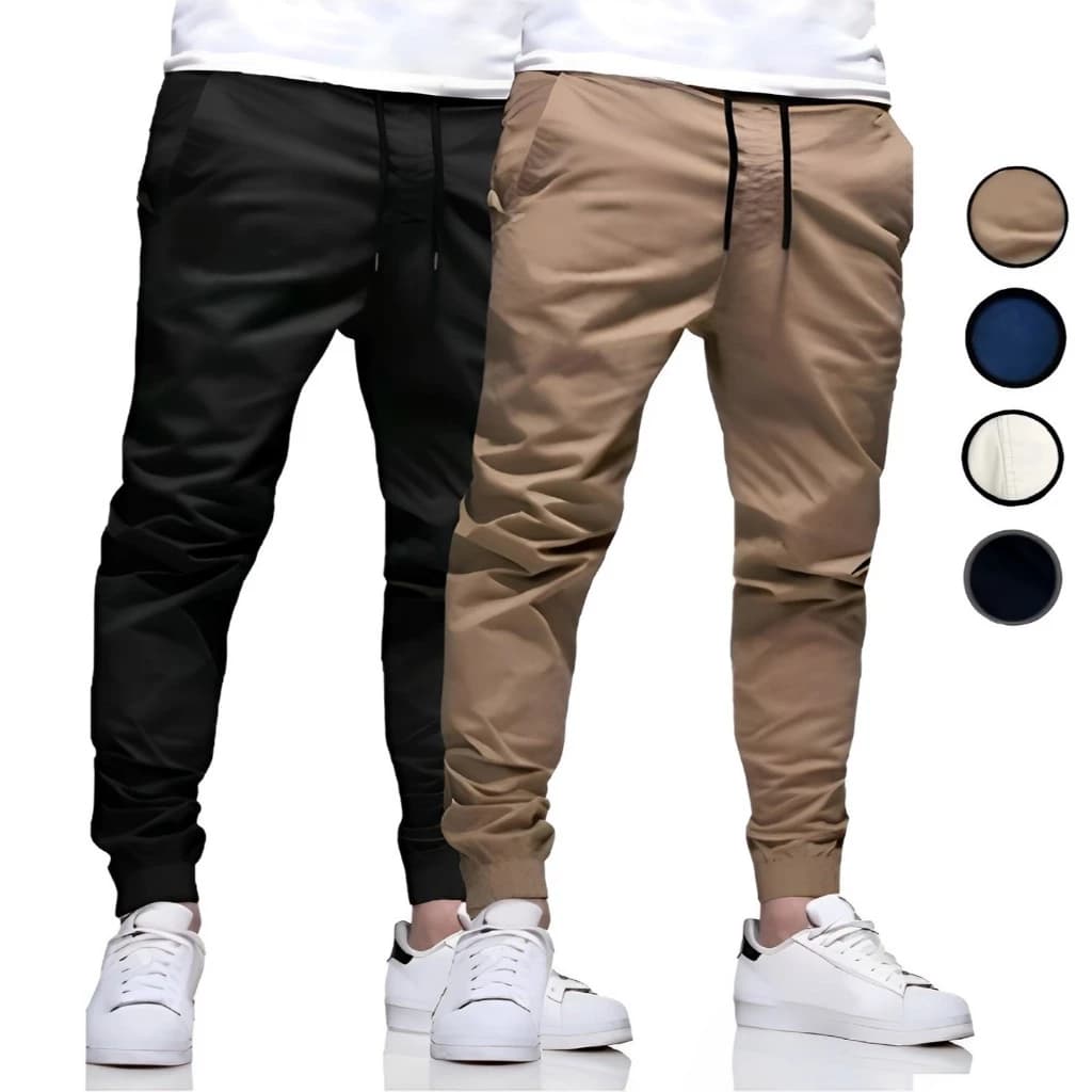Calça Jeans Jogger  Masculina Premium com Lycra - Sarja com Punho, Conforto e Estilo vc