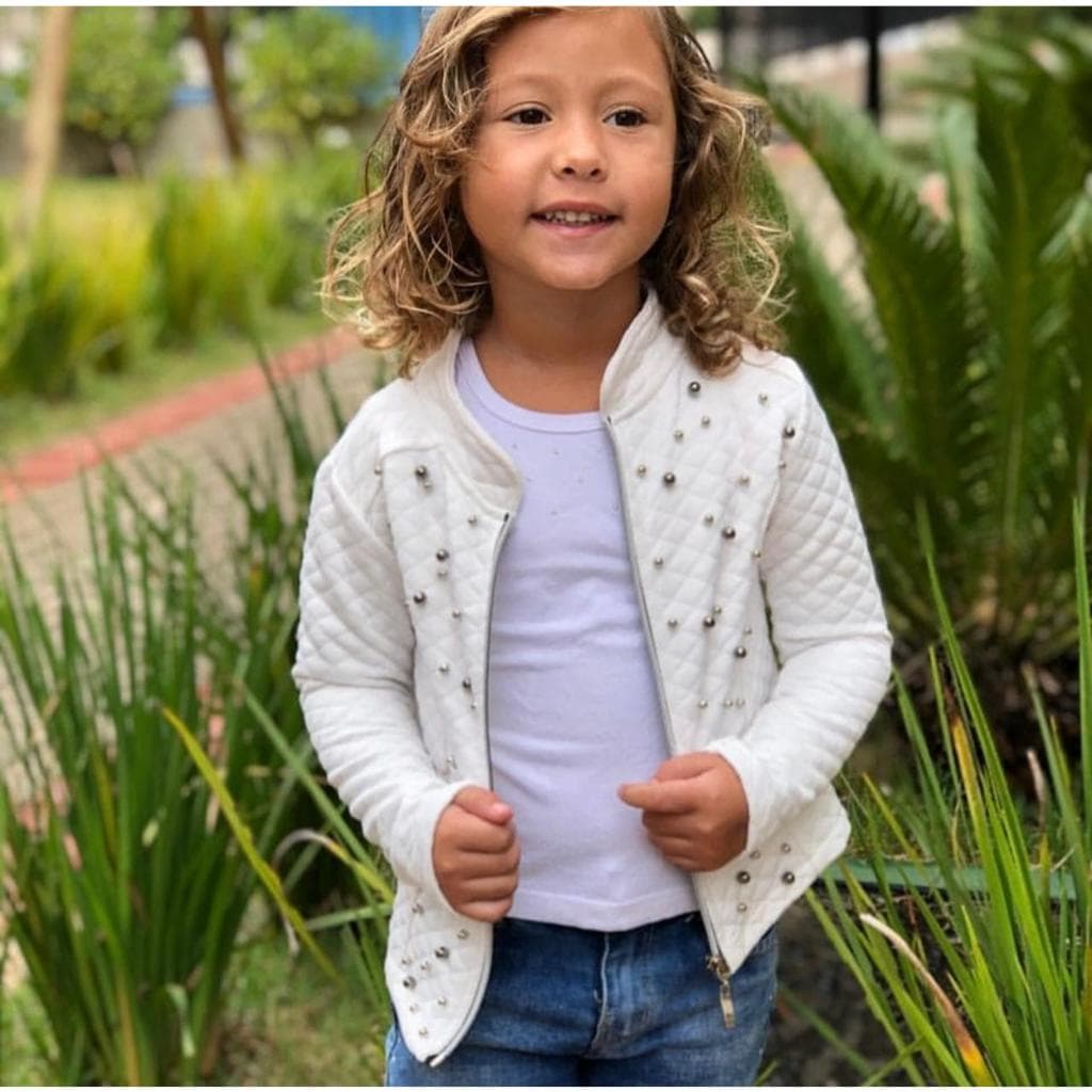 Jaqueta Casaco Infantil Feminina Metelasse Com Zíper
