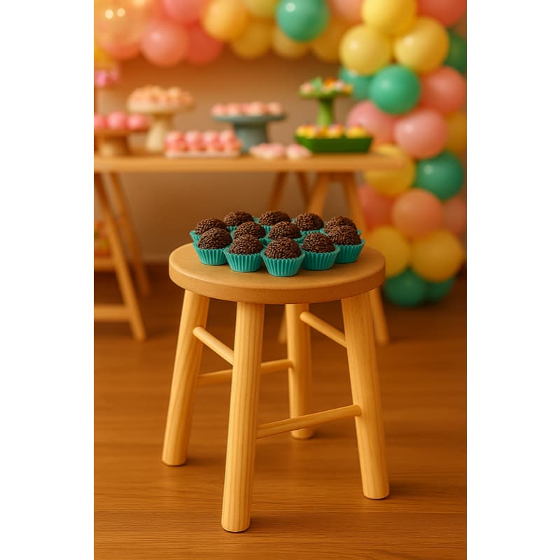 Banco Modelo Tira Leite Decoração Festa 20x20x18 Mdf Madeira