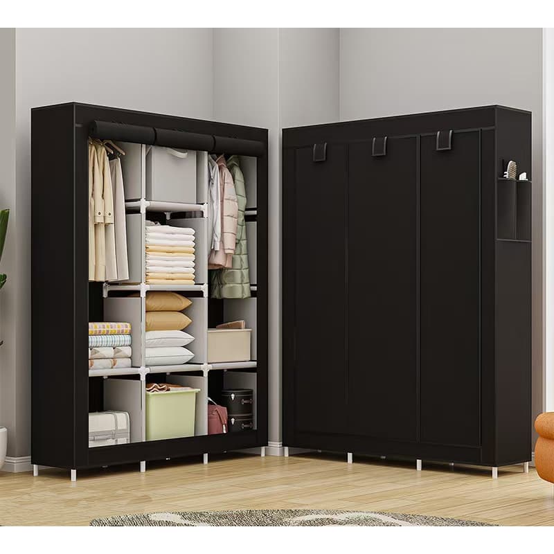 Guarda Roupa Casal E Solteiro Dobrável Organizador De Roupas Decoteam