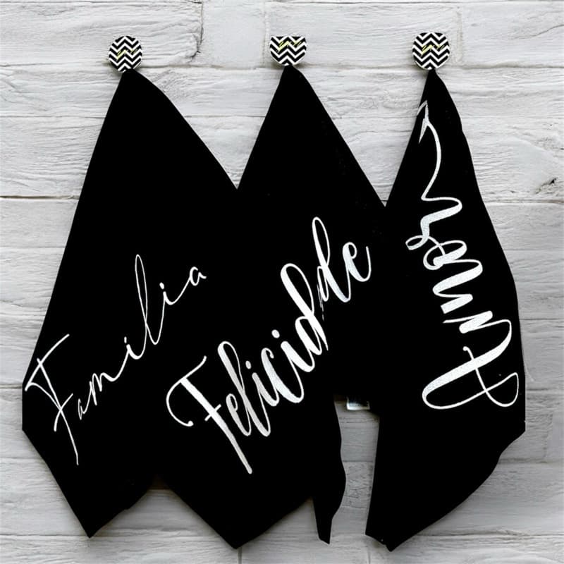 Kit 3 Unidades Pano de Prato Preto - 100% Algodão - GRANDE