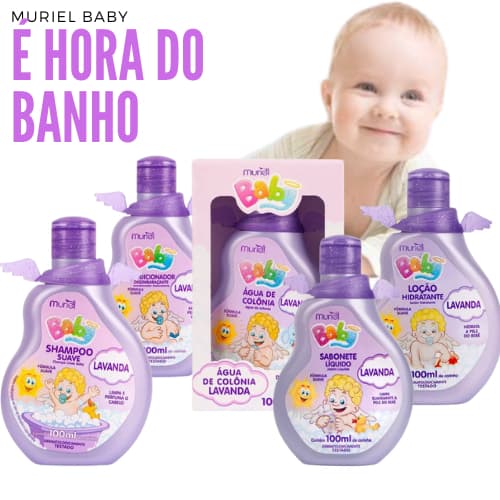 Kit Maternidade para Bebê InFantil LAVANDA Baby Muriel 100ml PRESENTE