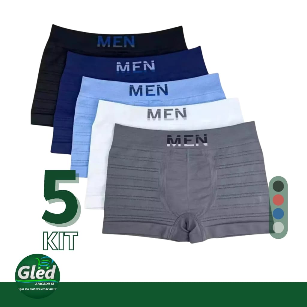 Kit 5 Cueca Boxer Masculino Juvenil Adolescente de 14-16 Premium Roupa Intima Box