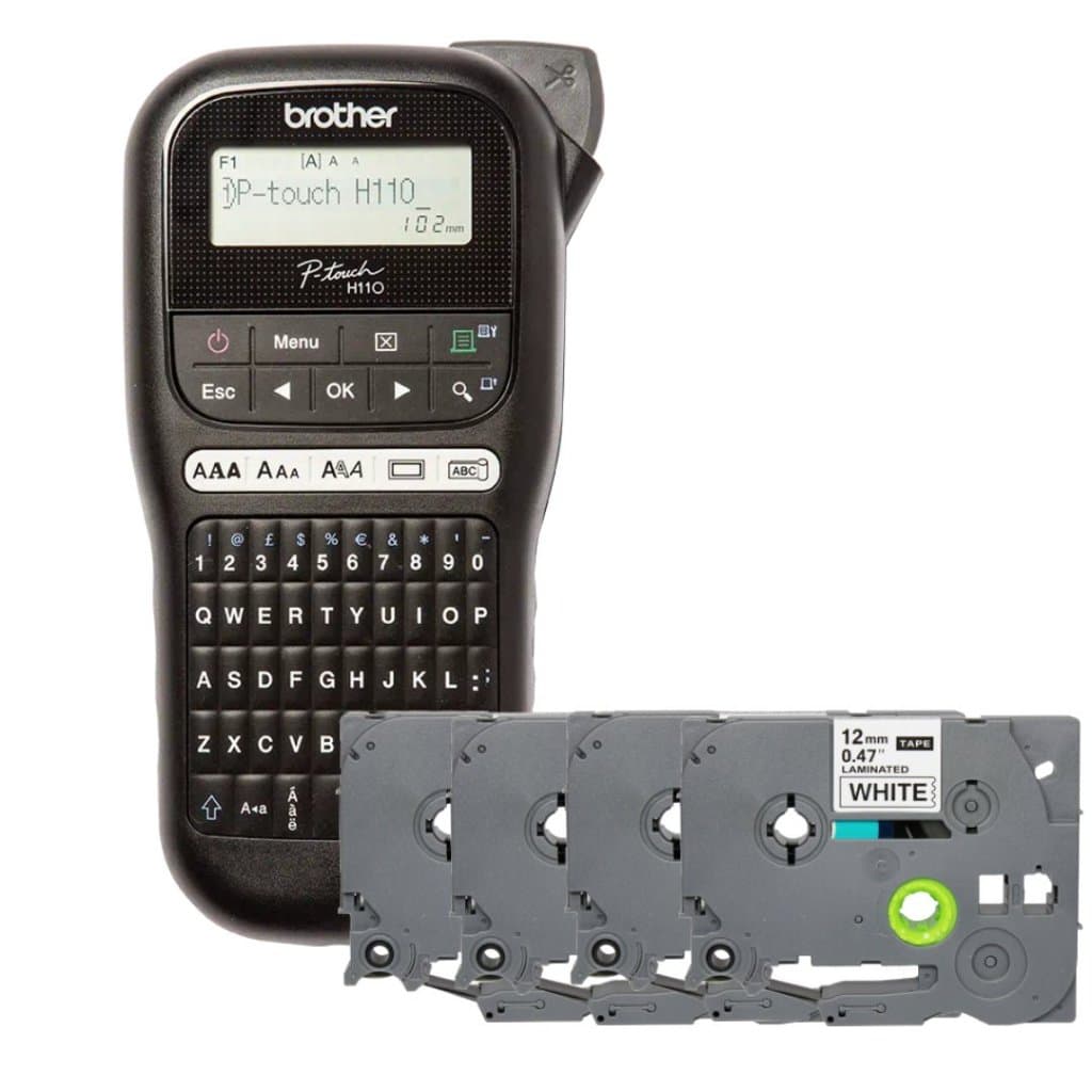 Rotulador Brother Pt-h110bk Preto + 04 Fita X-full Tze-231