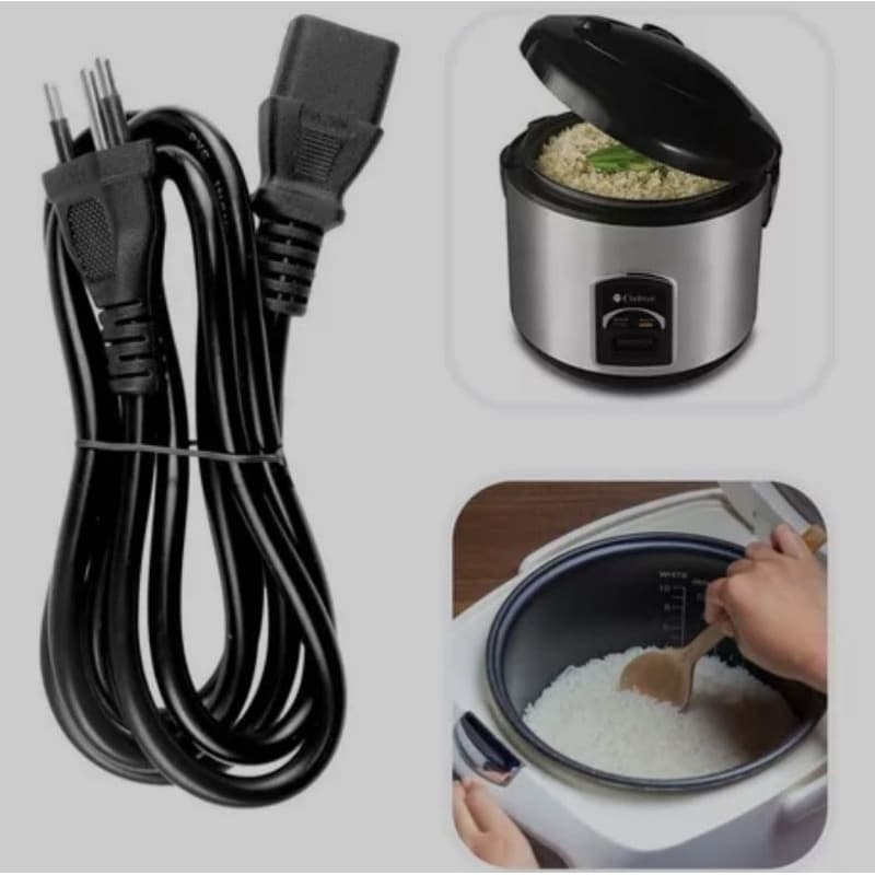 Cabo De Força Panela De Arroz Elétrica Cabo de Energia Tomada Bilvolt Diversas Marcas até 3 Litros