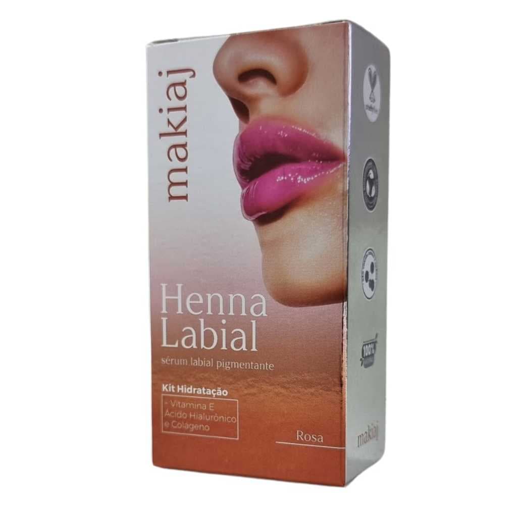 Henna Labial Rosa ou Vermelha Makiaj