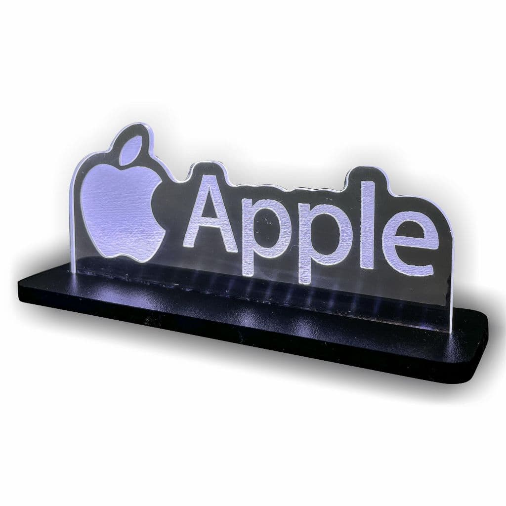 Luminária Display De Led Logo Iphone Apple Celular Assistência Técnica Conserto