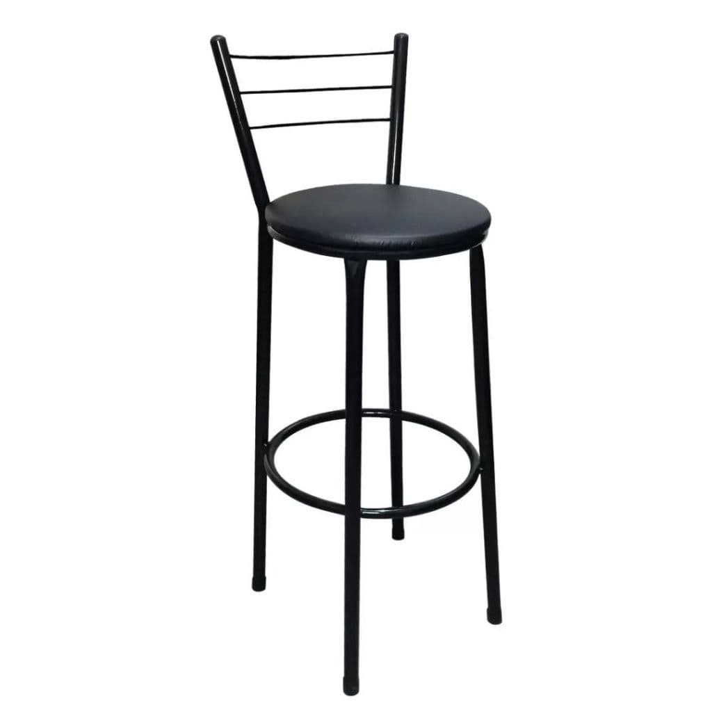 1 Banqueta Alta Preta Para Cozinha Balcão