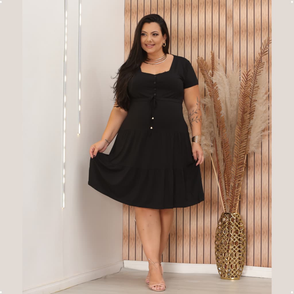 Vestido Gestante de Amamentar Plus Size Soltinho