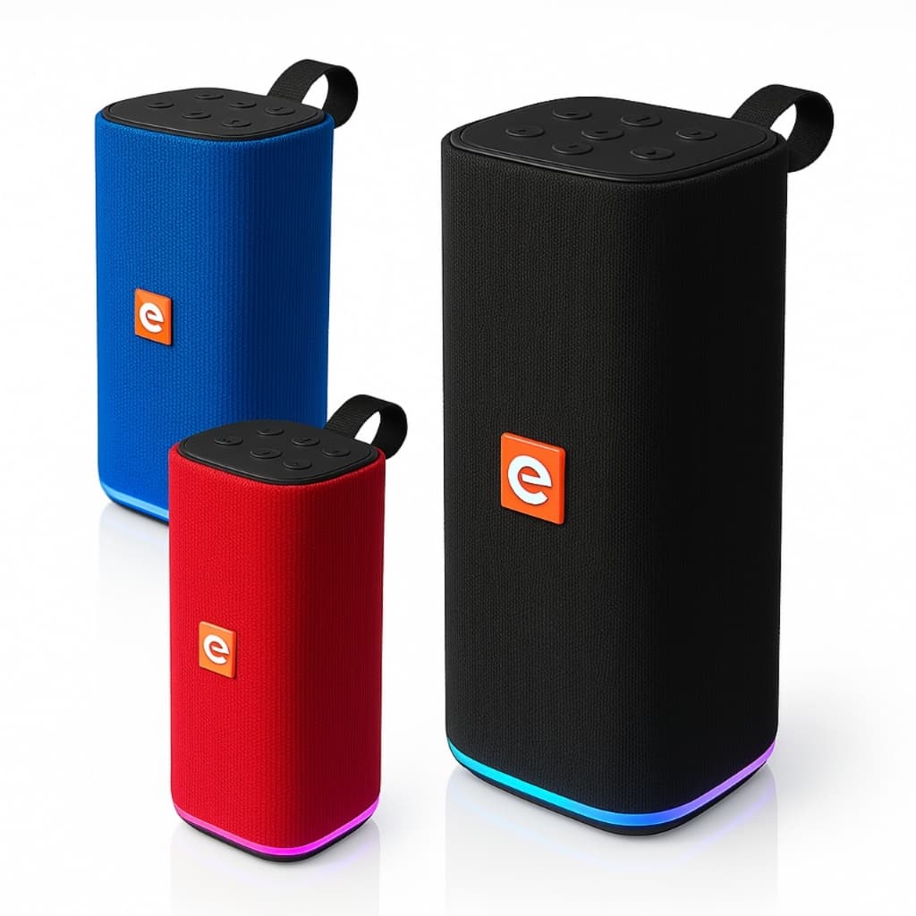 Caixa De Som Bluetooth Portátil Led Rgb 31BTL 33BTL Exbom Alto Falante Multimídia Fm P2 Usb 5w 10w