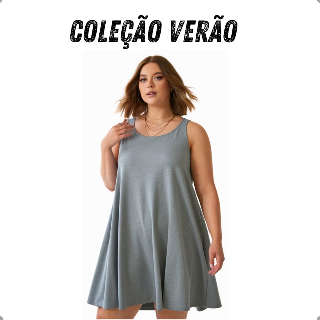 Vestido De Alcinha Feminino Soltinho Leve Plus Size Verão Moda Gestante Viscolycra