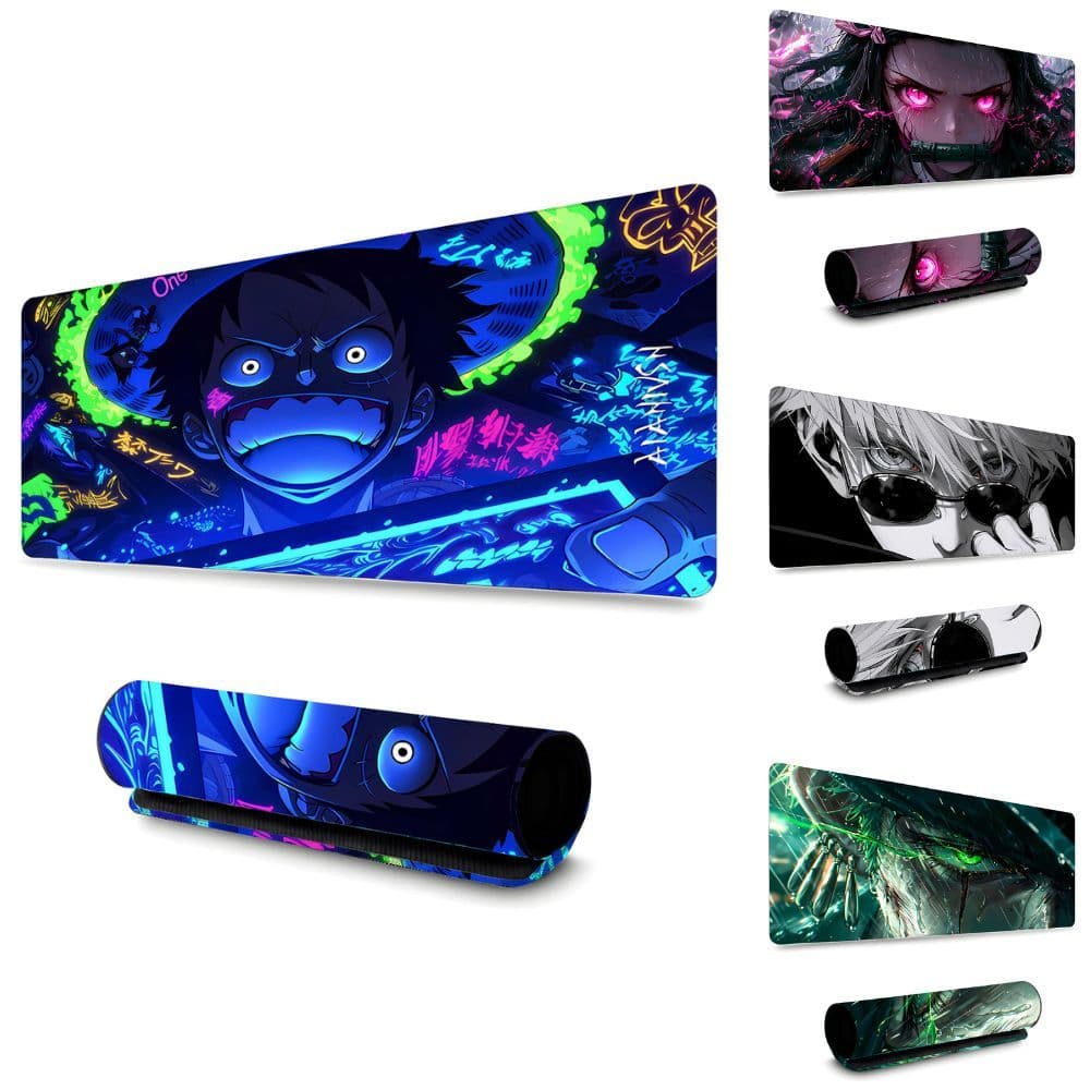 Mouse Pad Vários Tamanhos Desk Pad Borda Costurada Estampas Diversas Animes