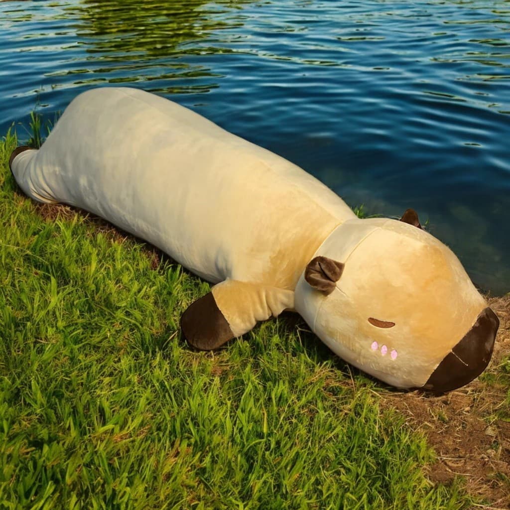 Pelúcia Capivara 90cm Almofada De Corpo Antialérgico Xuxão Gigante Filó