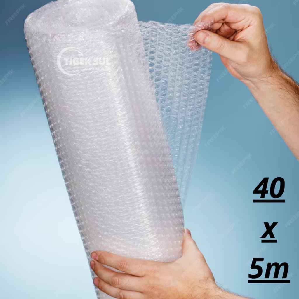 Plástico Bolha 40cm x 5m – Perfeito para Correios, Mudanças e E-commerce!