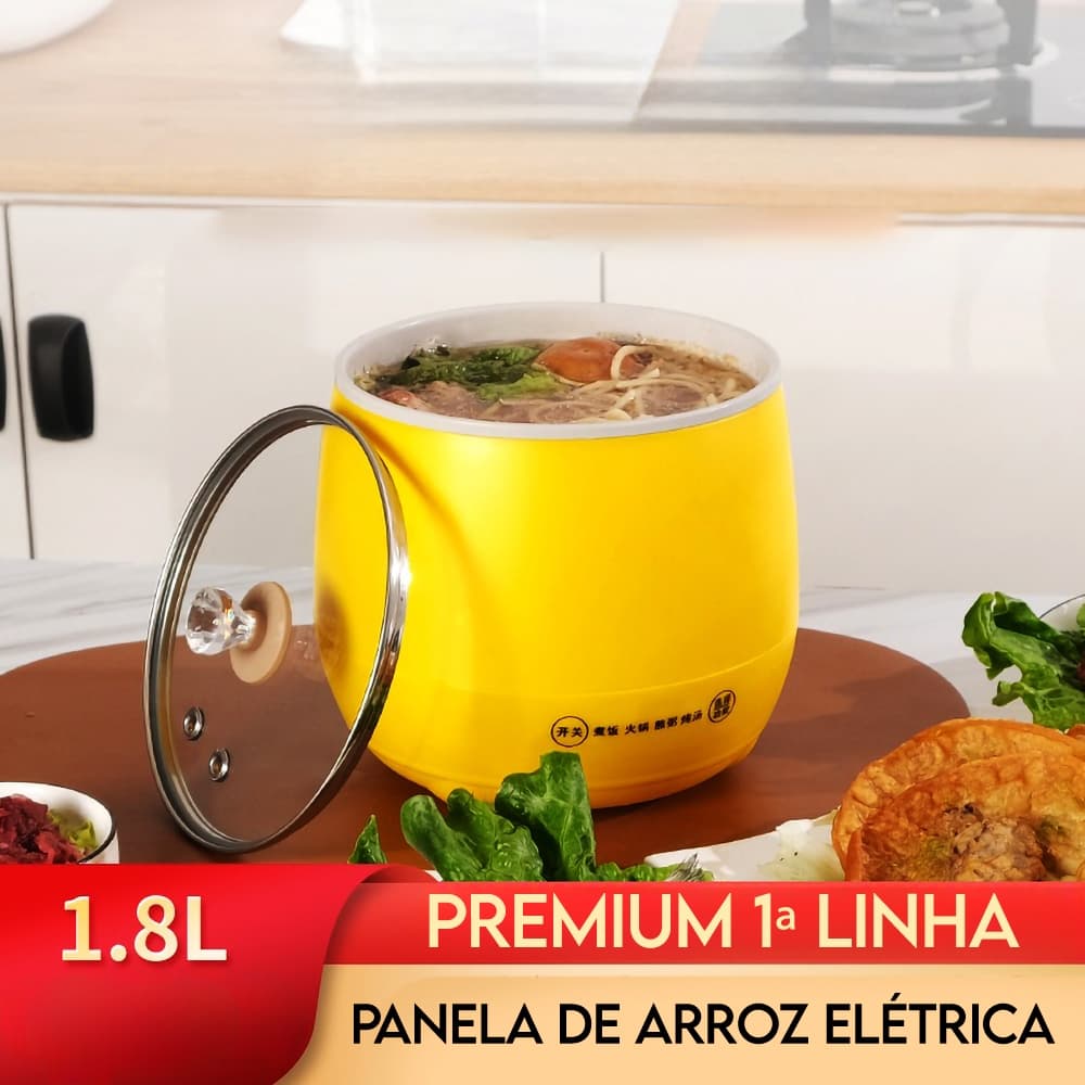 Panela De Arroz Elétrica Cerâmica 1,8 Litros 110V / 220V PREMIUM