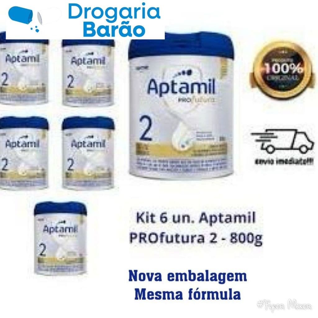 KIT C/ 6 UNIDADES APTAMIL PRO FUTURA 2 800G CADA LATA NOVA EMBALAGEM