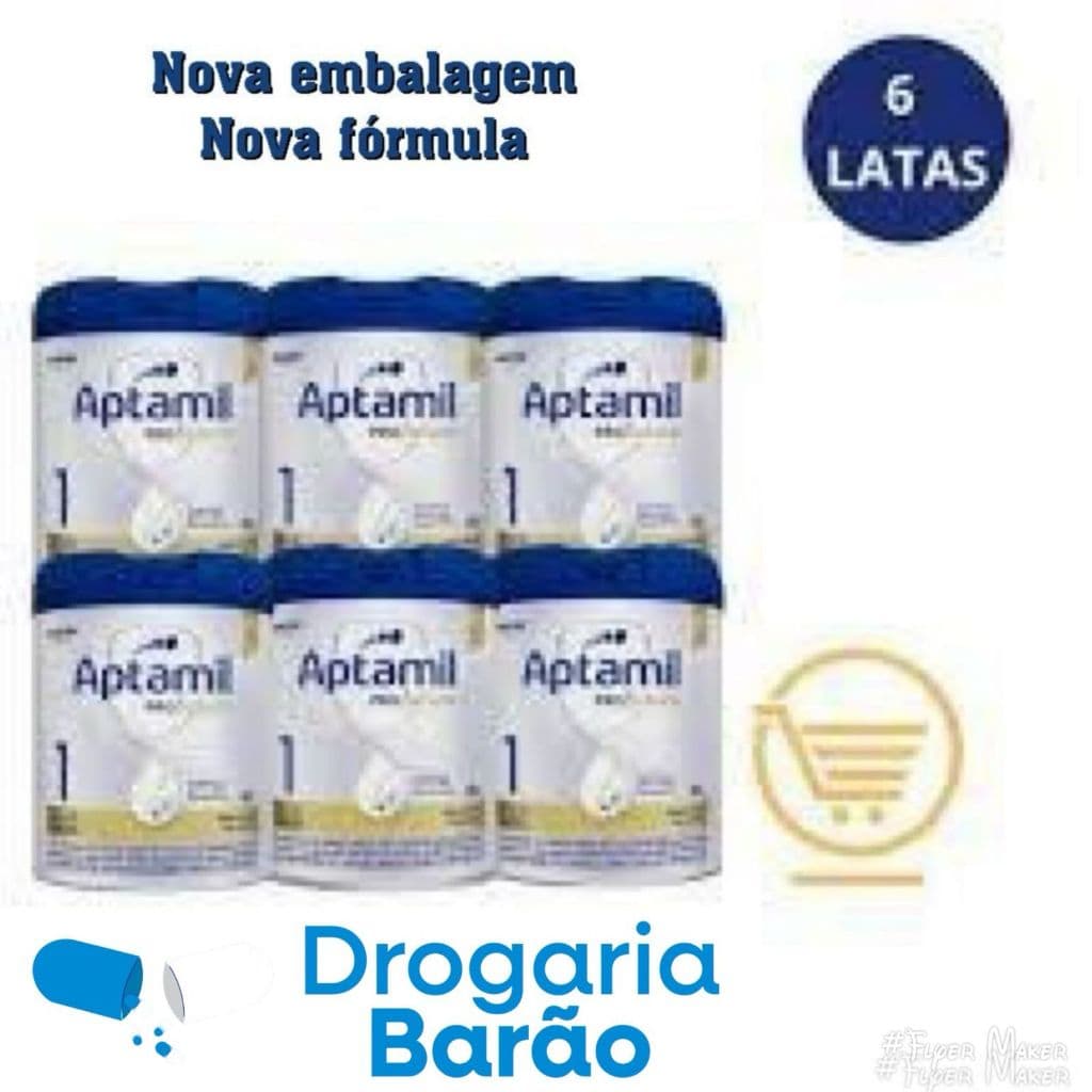 KIT C/ 6 UNIDADES APTAMIL PRO FUTURA 1 800G CADA LATA NOVA FORMULA E EMBALAGEM