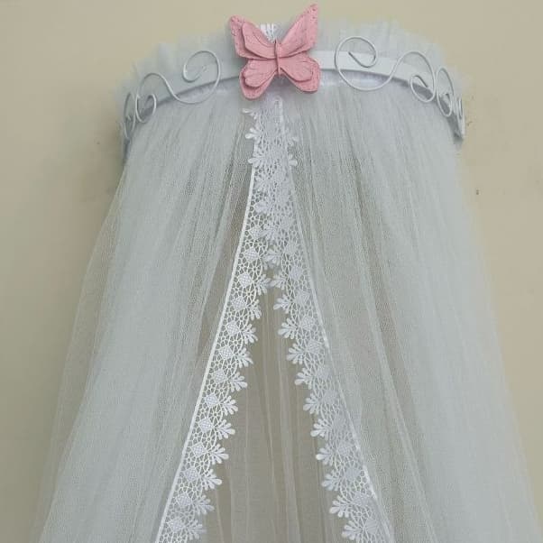 Dossel de Berço Mosquiteiro Borboleta Menina Quarto Bebê Borboleta