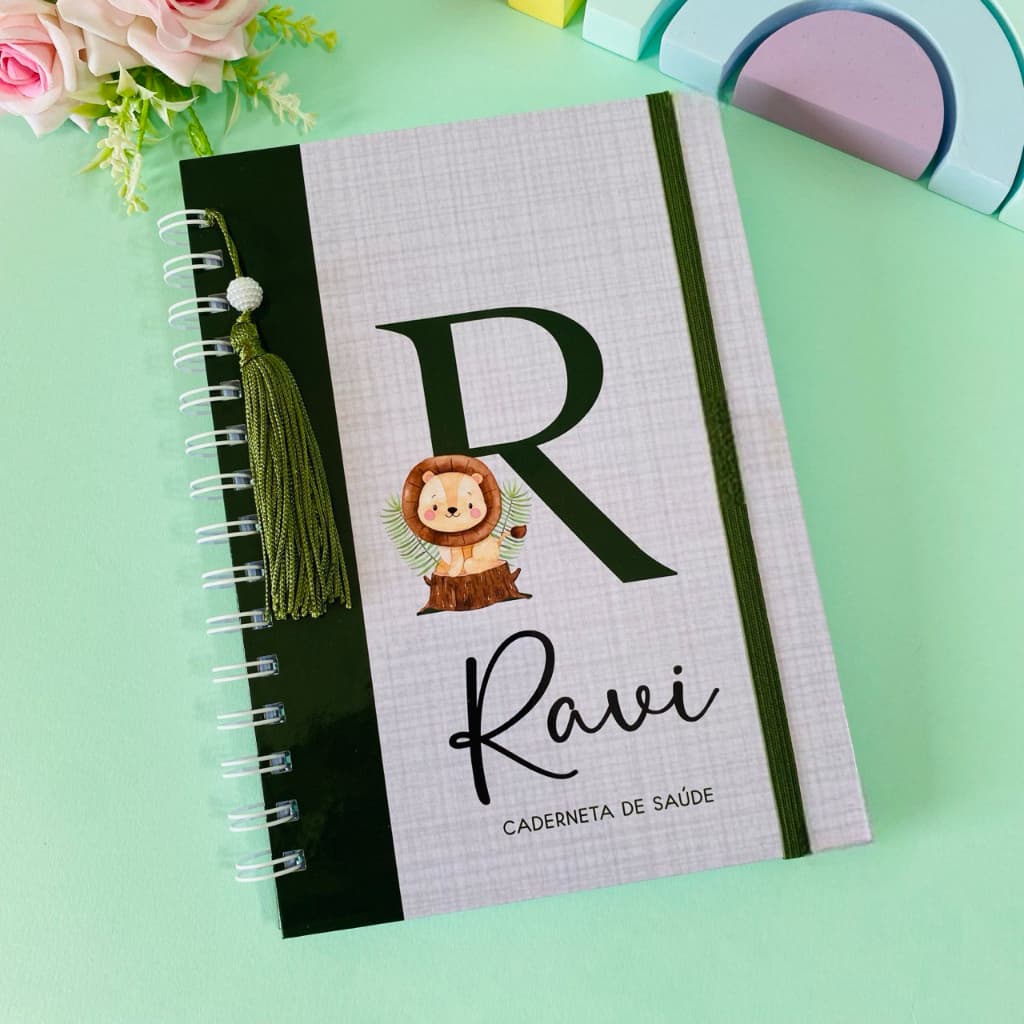 Caderneta de Vacina Saúde Vacinação Minimalista Personalizada Menino e Menina Atualizada