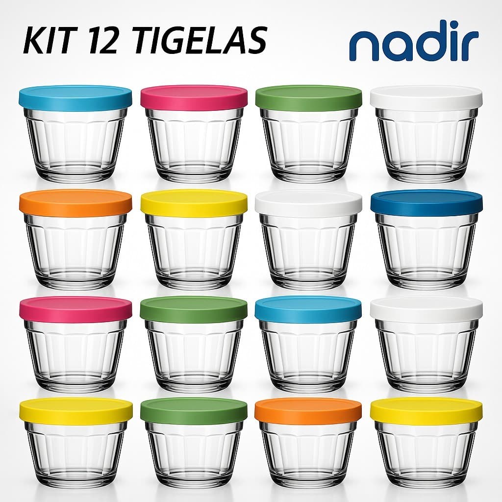 Kit Tigelas Marinex Americano Vidro Com Tampa 150ml 300ml 600ml Pote Nadir Figueiredo 6 12 Unidades