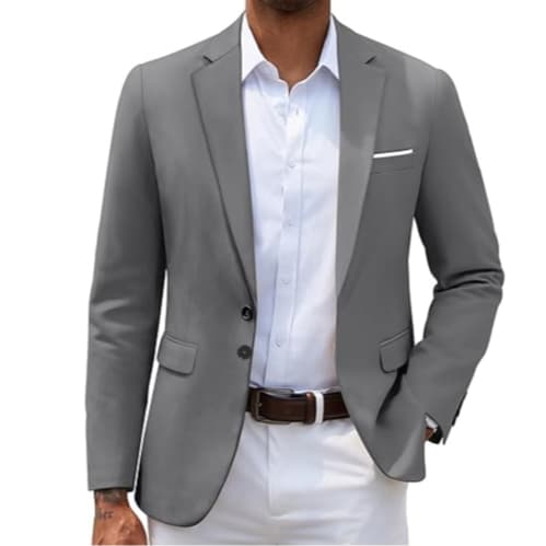 Blazer Masculino Esportivo Casual, Justo - Leve - Dois Botoés