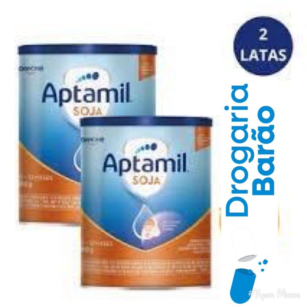 kit c/ 2 unidades aptamil soja  800g nova embalagem