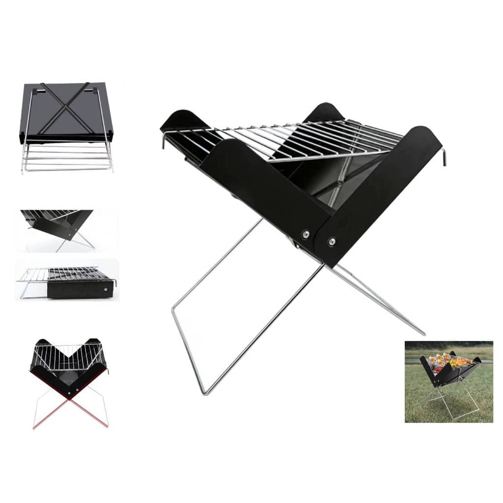 Churrasqueira Mini Grill Portátil Dobrável P/ Carvão 30 Cm (6529C)
