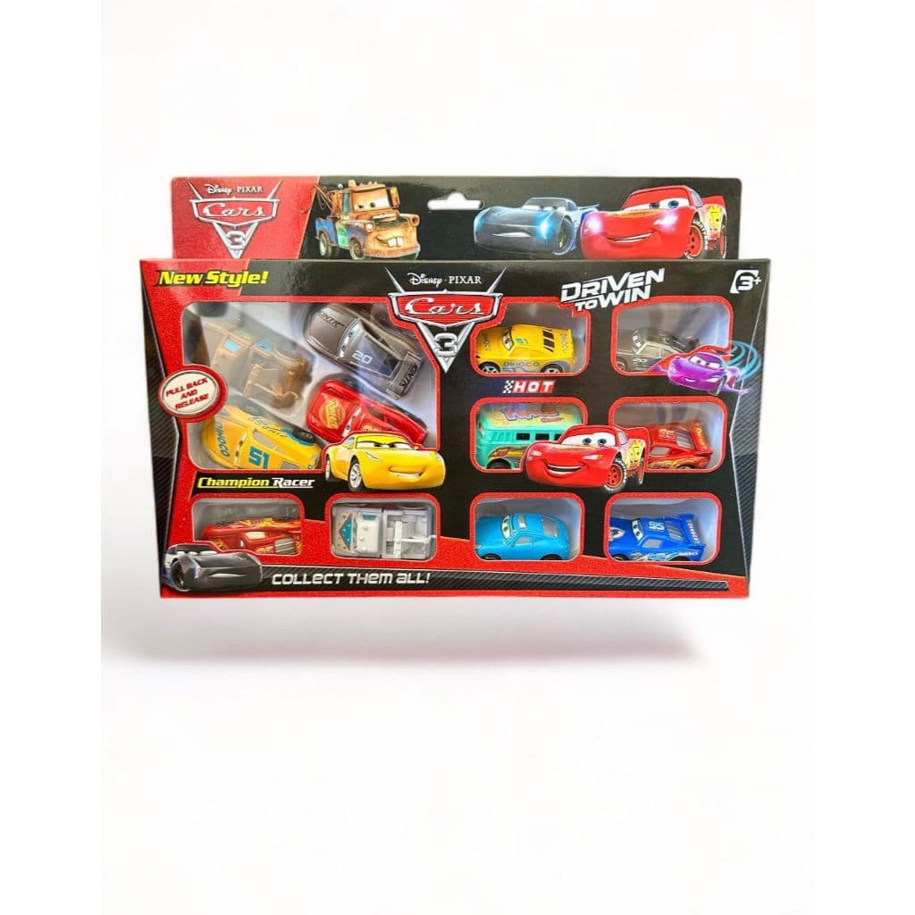 Kit 12 Carrinhos Coleção CARS Carros Relâmpago Mcqueen Dinoco Sally Matter 4 de Fricção.