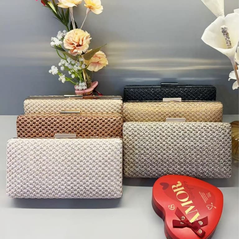 Bolsa Tiracolo / Carteira Feminina Com Palha Para Festa / Banquete / Casamento WT168-53