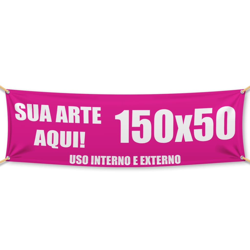 Faixa 150X50 Personalizada Impressão Lona Prova D'Água