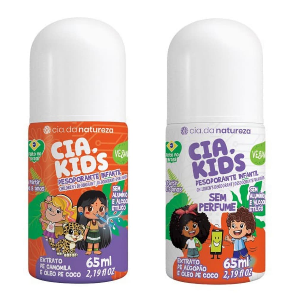Desodorante Infantil ROLL ON 65ML Cia da Natureza