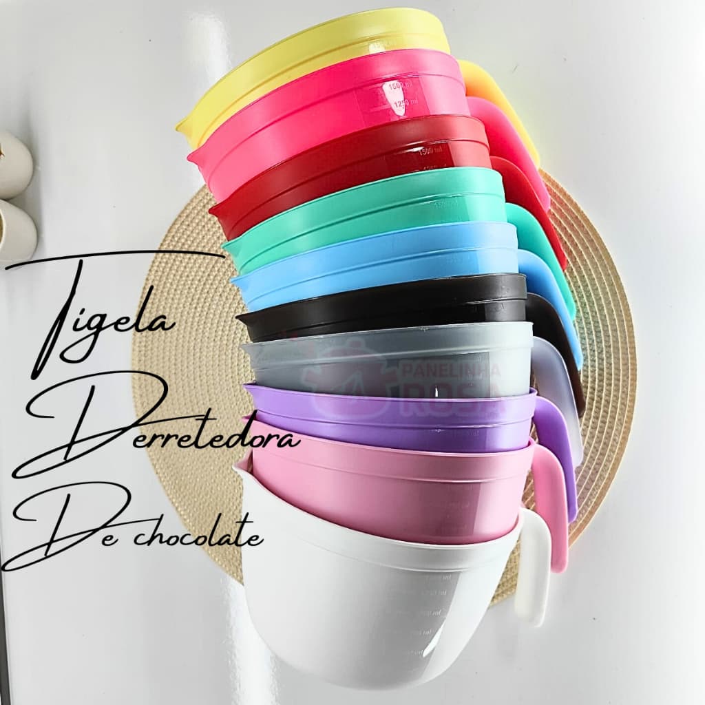 Tigela de Preparo e Serviço 1,5L com Bico Dosador e Alça Curvada - Livre de BPA - Varias cores