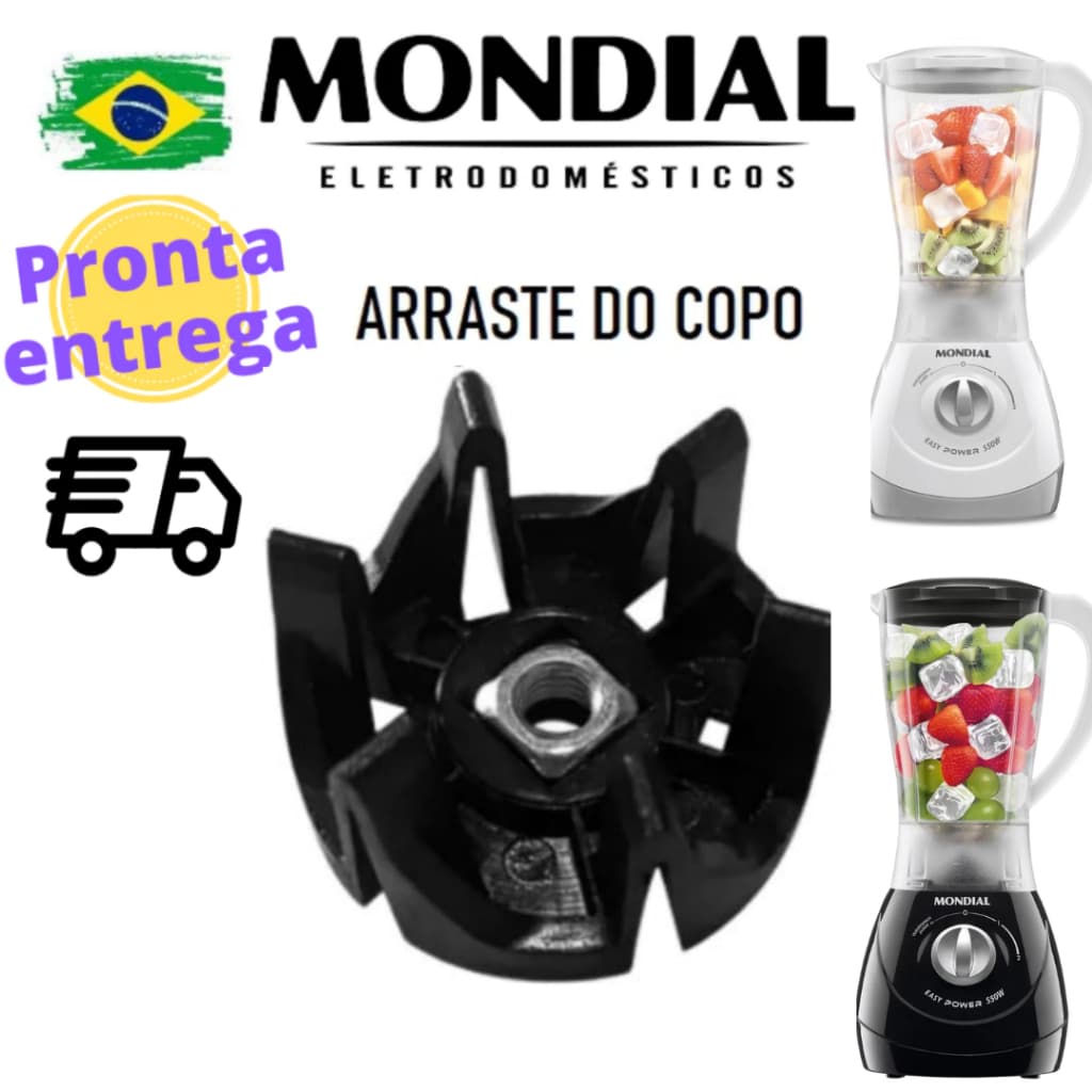 Arraste Do Copo Liquidificador Mondial Power 2i Nl-26 550W  e  Mondial Power 2 Black L-28 550W (com porca)