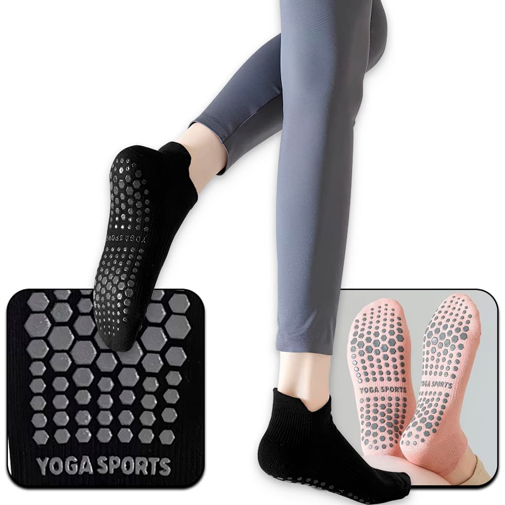 Meia Pilates para Natação, Hidroginástica, Yoga, Esportes Exercicios com Antiderrapante 33-37