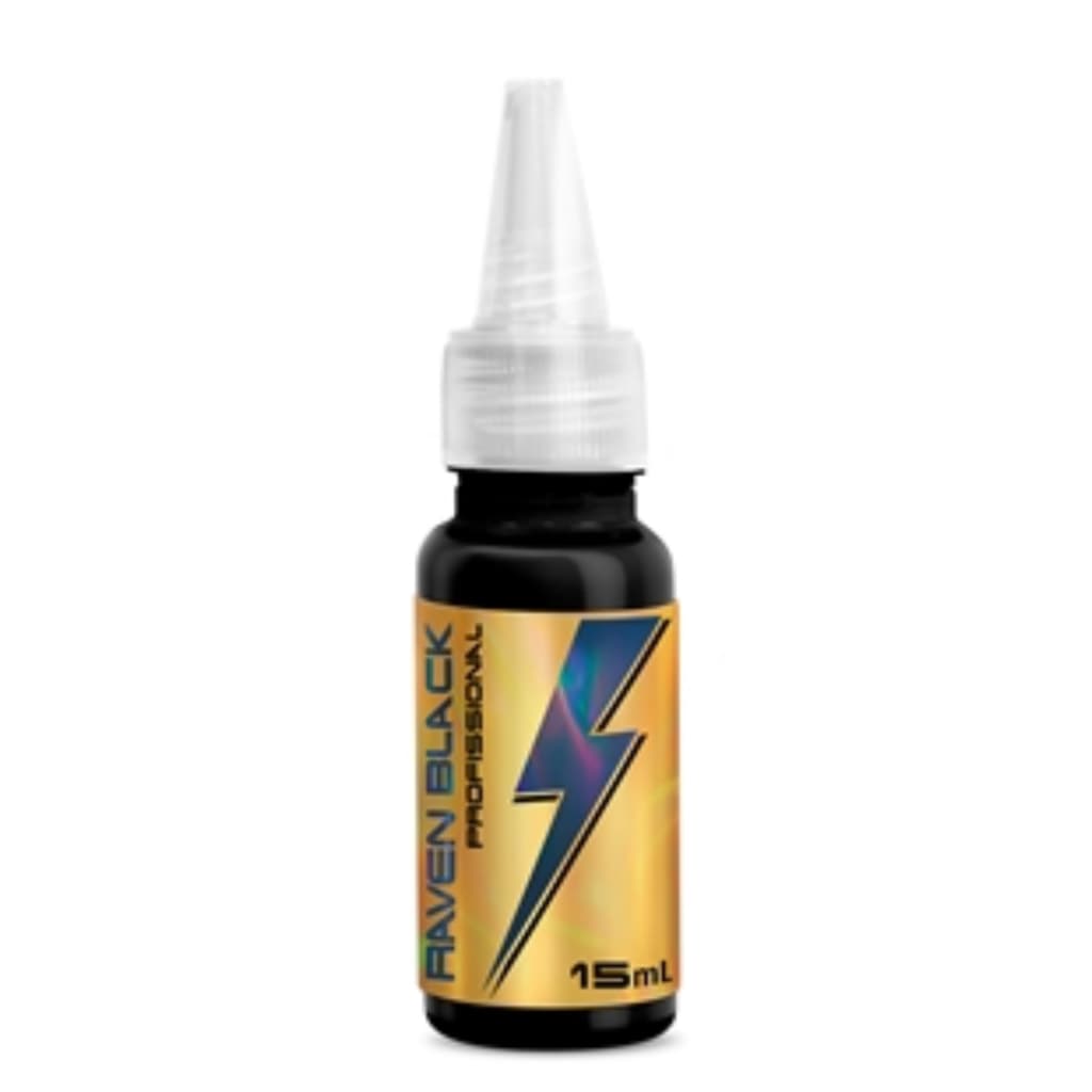 Raven Black Tinta Electric Ink Tattoo O Pigmento Mais Preto para Tatuagem Melhor que Ultra Black e Dynamic