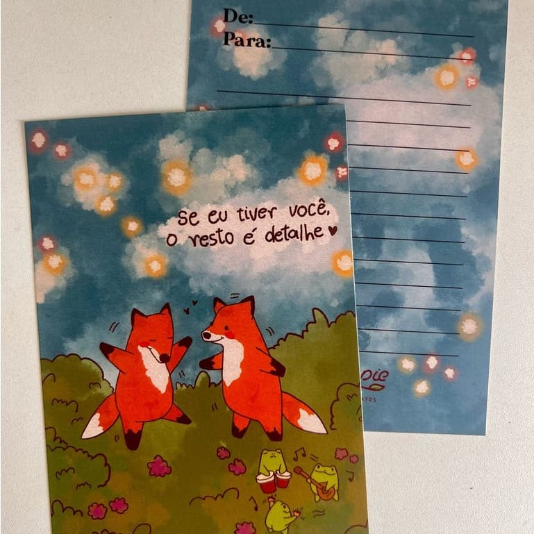 Cartão Raposas - Se eu tiver você