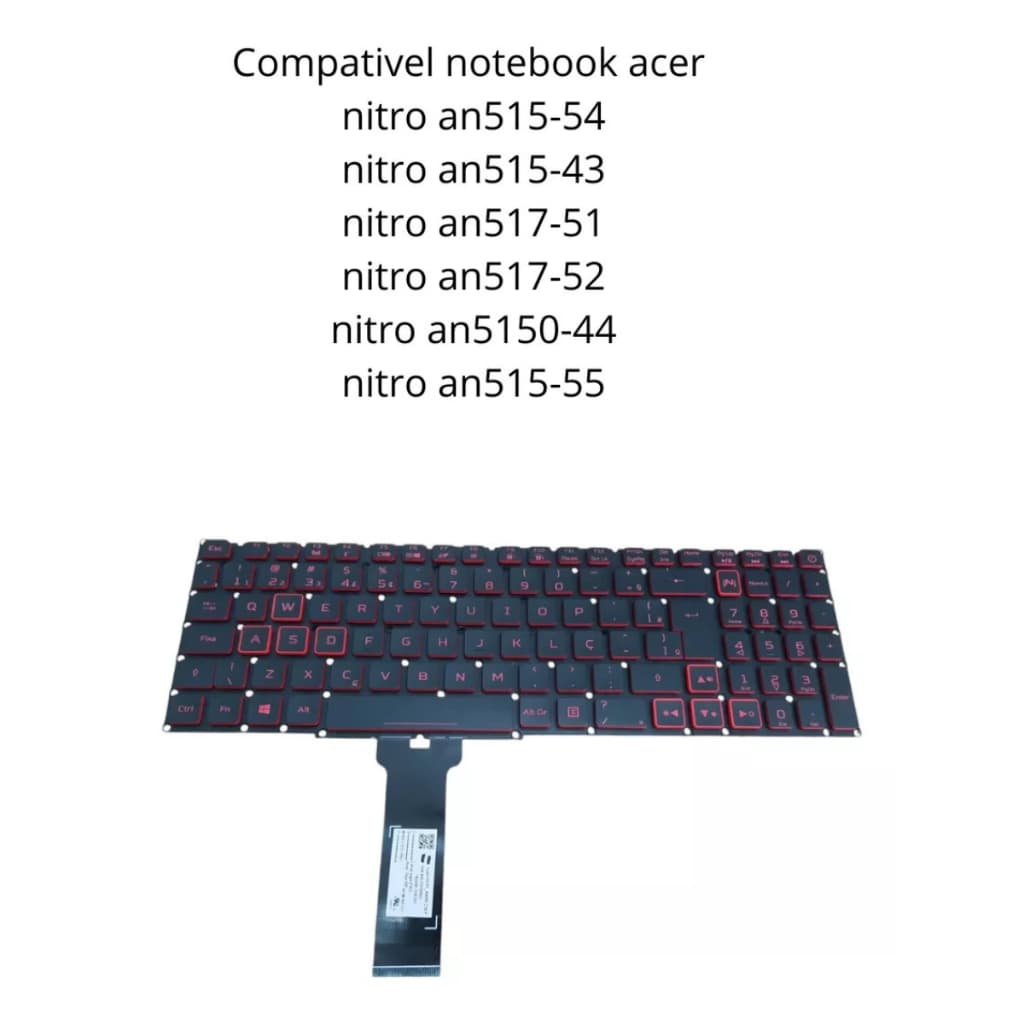 Teclado Para Notebook Acer Nitro 5 An515-54 Modelo N18c3