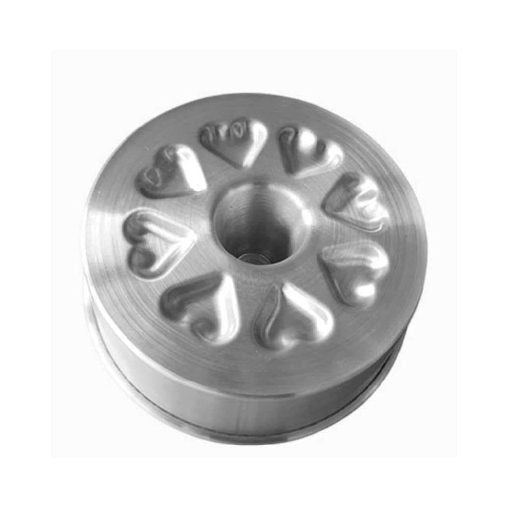 Forma Torta Suíça Decorada Coração Bolo Pudim 17x8cm  Alumínio Roldan