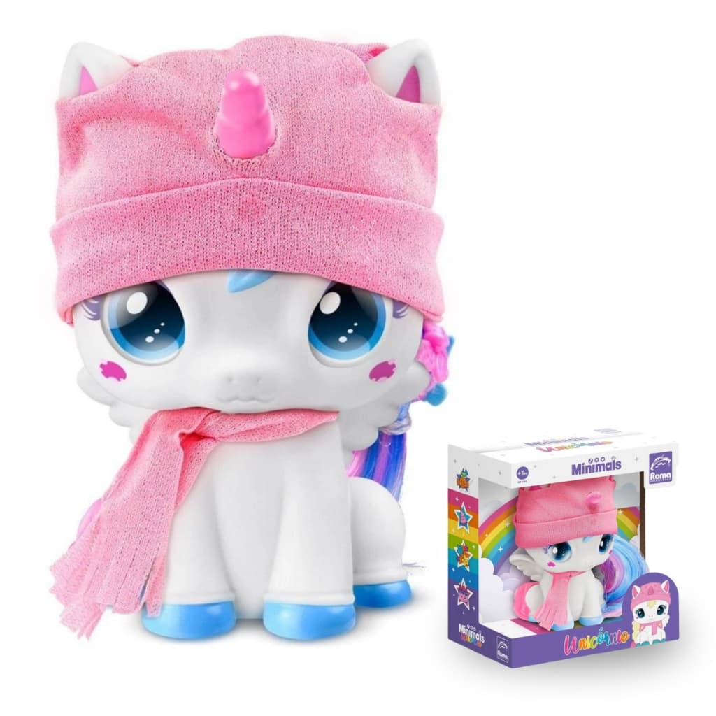 Boneca Unicórnio com Toca e Cachecol Coleção Minimals 5768 - Roma