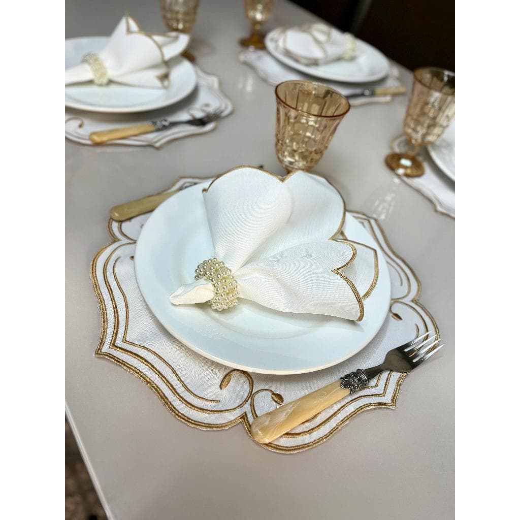 Jogo Americano Bordado 12 Peças 6 Lugares Souplat Mesa Posta Supla