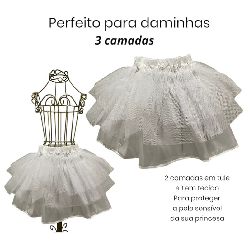 Saiote Para Vestidos De Festas E Aniversario, Luxo   Infantil , Juvenil Lindo,Lindo