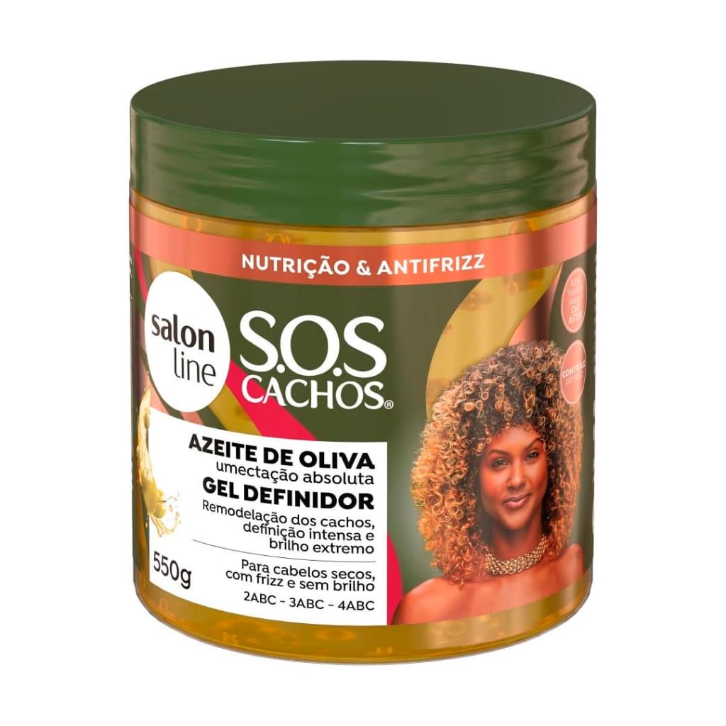 Gel Definidor SOS Cachos Azeite de Oliva Salon Line 550g