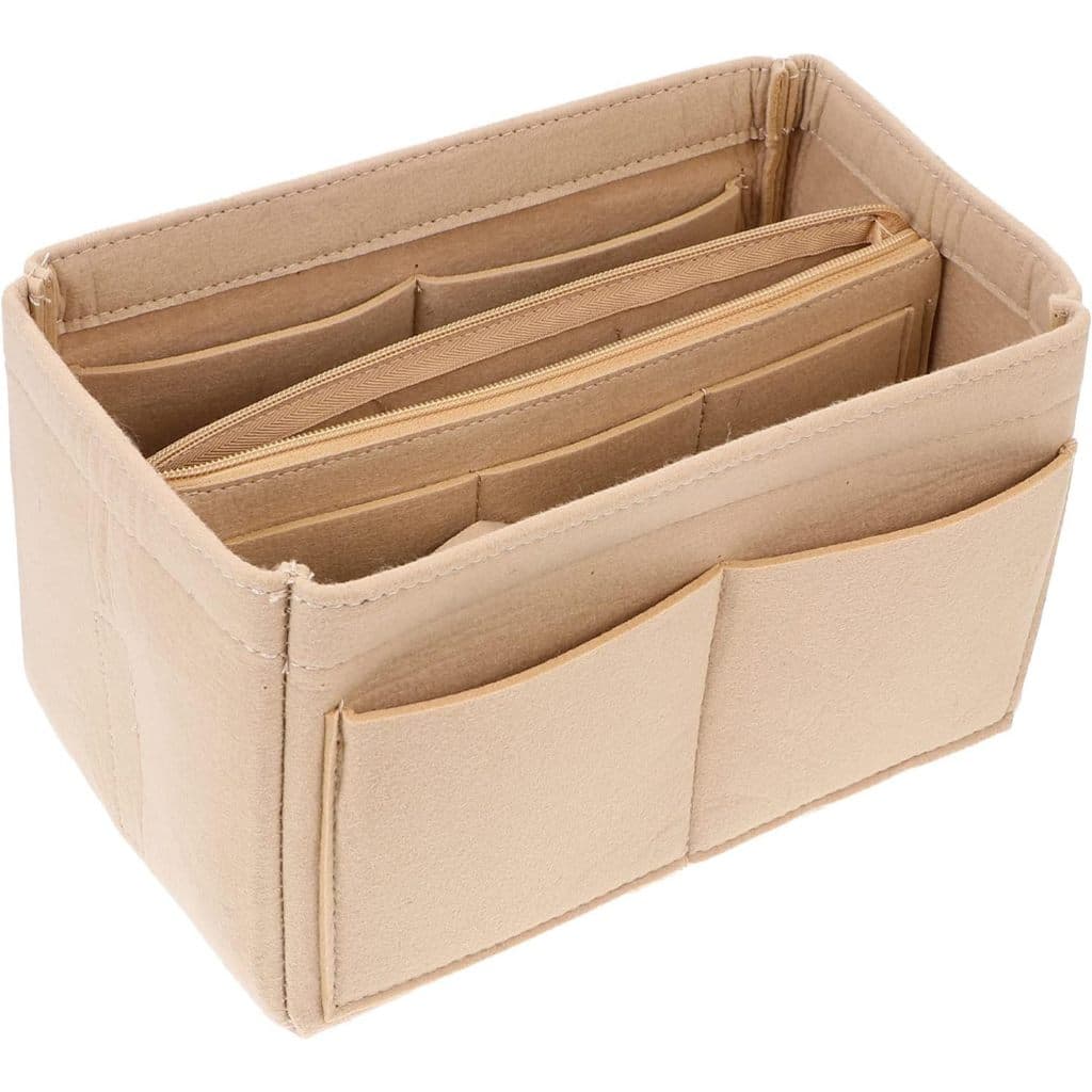 Organizador Divisórias Bolsa Acessórios Zíper Carteira Destacável Luxo