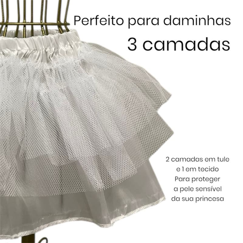 Saiote   Anágua, Lindo  Para Vestidos De Festas E Aniversario, Luxo  Infantil , Juvenil