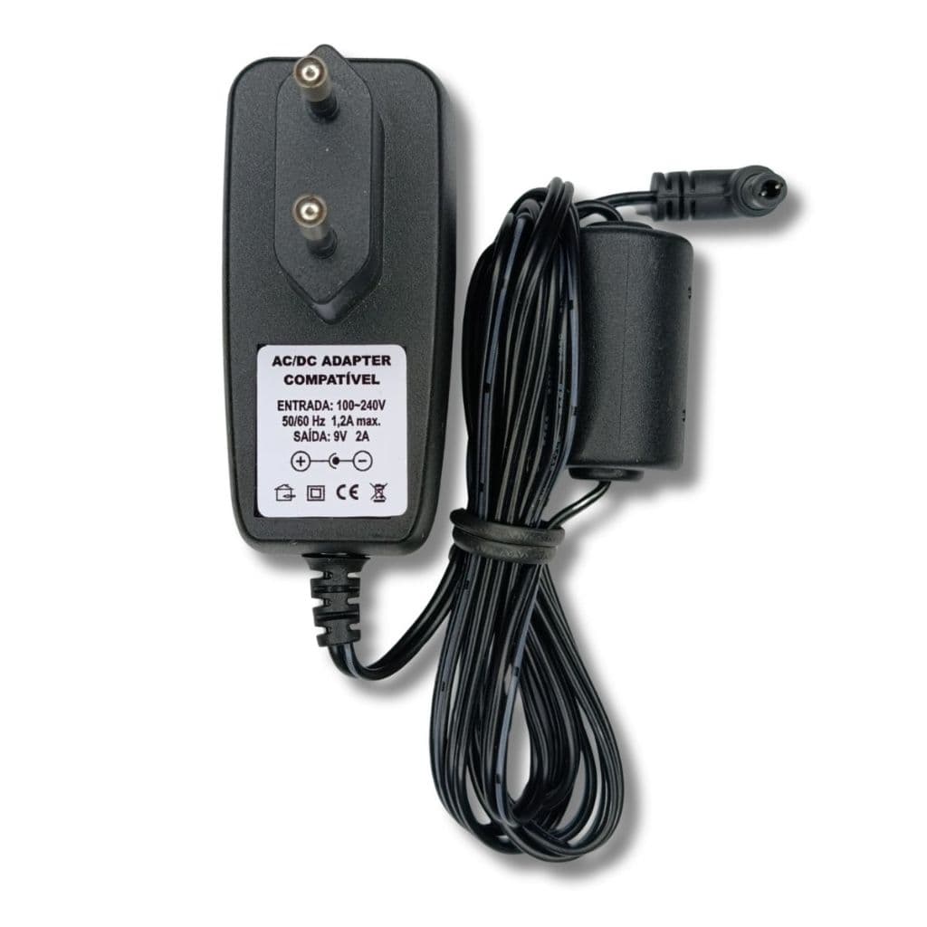 Fonte Carregador Para Rotuladora Brother Pt-80 H110 9v 2a Bivolt