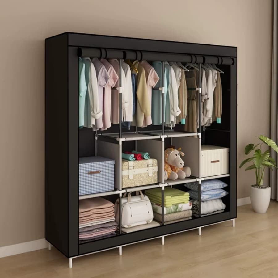 Guarda Roupa Dobrável Organizador De Roupas Armário Closet Dobrável Roupeiro de Casal Grande