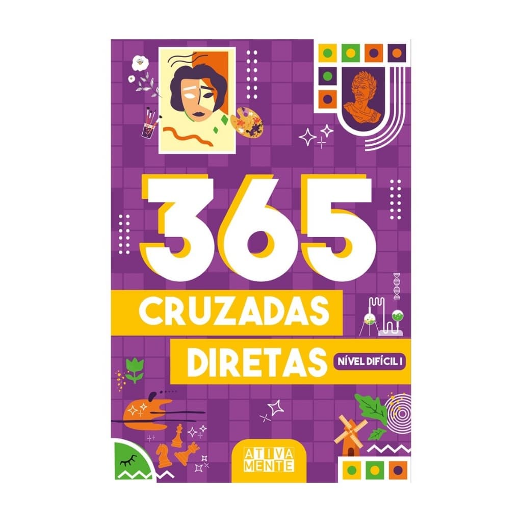 Livro 365 Cruzadas Diretas Vários Temas e Dificuldades Escolha o Seu