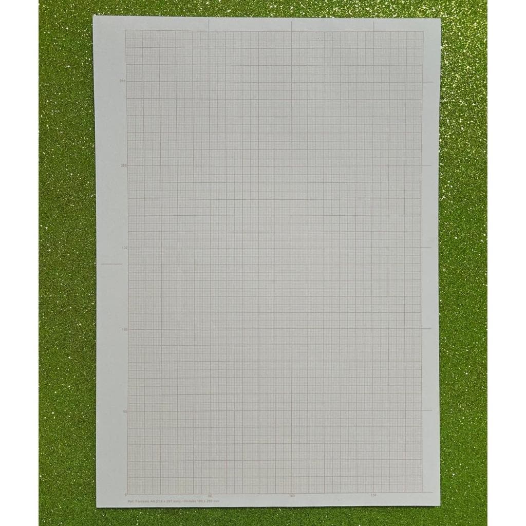 Papel Milimetrado linha bege A4 210mm x 297mm 5 folhas Filiperson